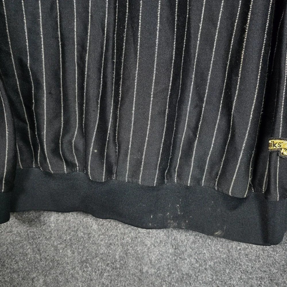 Vintage Y2K Akademiks Track Jacket Mens XXL Full Zip Pinstripe Hip Hop Black